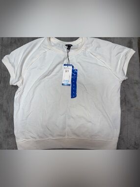 Women’s Buffalo David Bitton White Short-Sleeve Soft Terry Top Large